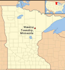 Location of Wawina Township, Minnesota