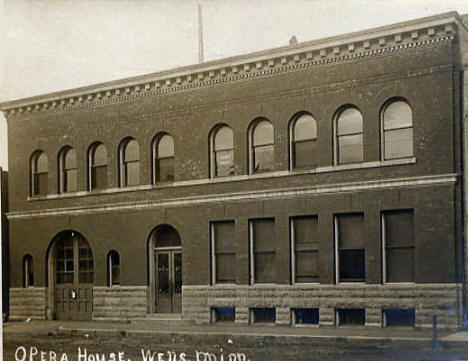 Opera House, Wells Minnesota, 1900's
