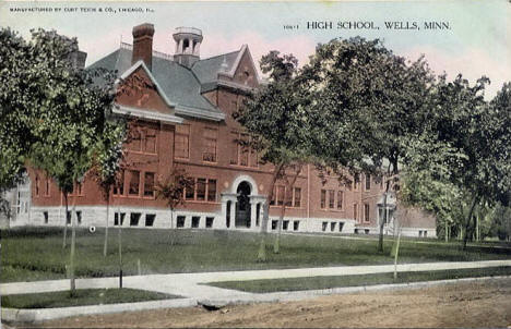 High School, Wells Minnesota, 1915