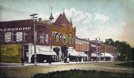 Business Block, Wells Minnesota, 1910