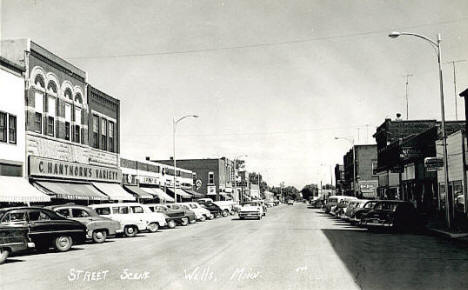 Street Scene, Wells Minnesota, late 1950's