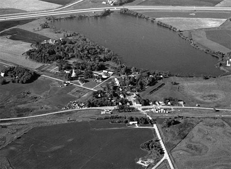 Aerial view, West Union Minnesota, 1971