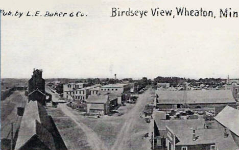 Birds eye view, Wheaton Minnesota, 1910's?