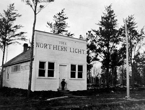 Office of the Northern Light, Williams Minnesota, 1905