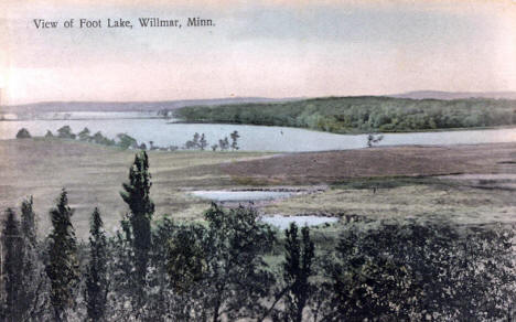 View of Foot Lake, Willmar Minnesota, 1910's