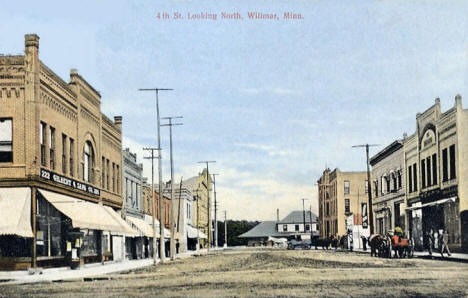 4th Street looking north, Willmar Minnesota, 1912