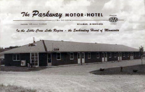 The Parkway Motor Hotel, Willmar Minnesota, 1950's