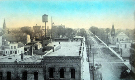 Sixth Street looking south, Willmar Minnesota, 1910