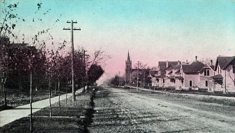Litchfield Avenue looking west, Willmar Minnesota, 1912