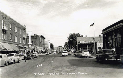 Street Scene, Willmar Minnesota, 1950's
