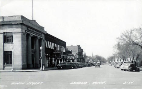 View of 9th Street, Windom Minnesota, 1950's