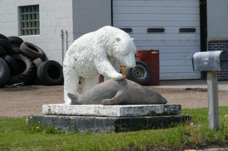 Sculpture in front of Sioux Oil, Winger Minnesota, 2008