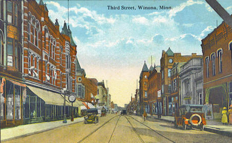 Third Street, Winona Minnesota, 1910's