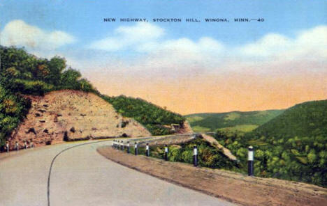 New Highway, Stockton Hill, Winona Minnesota, 1939