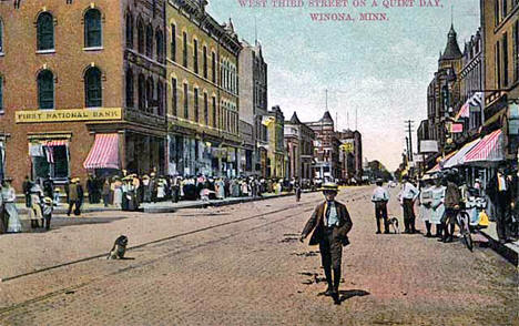 West Third Street, Winona Minnesota, 1908