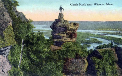 Castle Rock near Winona Minnesota, 1910's