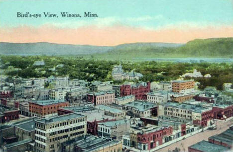 Birds Eye View, Winona Minnesota, 1910?