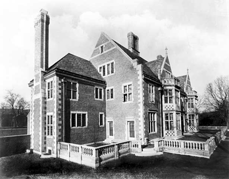 Looking southwest toward front and east side of Paul Watkins residence, Winona Minnesota, 1928