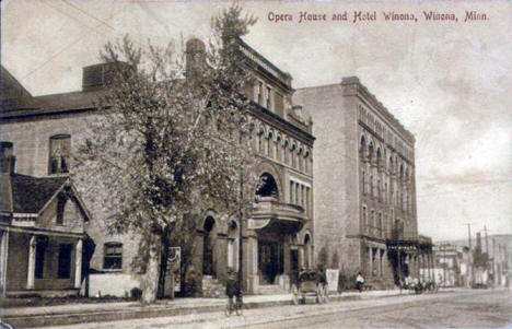 Opera House and Hotel Winona, Winona Minnesota, 1908