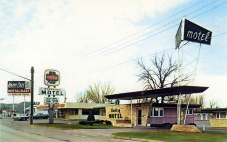 Sterling Motel and Happy Chef Restaurant, Winona Minnesota, 1960's