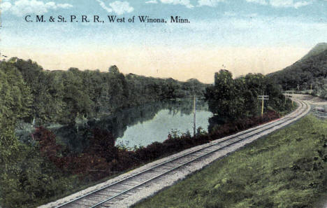C.M. & St.P.R.R. West of Winona Minnesota, 1916