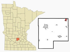 Location of Winsted, Minnesota