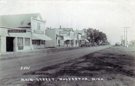 Main Street, Wolverton Minnesota, 1920's