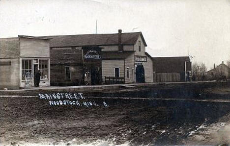 Main Street, Woodstock Minnesota, 1900's(?)