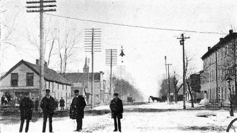 Third Avenue and Main Street, Worthington Minnesota, 1903