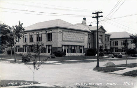 High School, Worthington Minnesota, 1940's