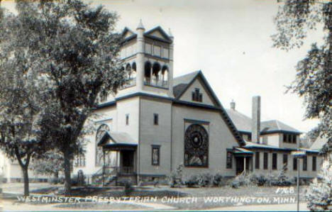 Westminster Presbyterian Church, Worthington Minnesota, 1940's