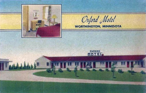 Oxford Motel, Worthington Minnesota, 1955