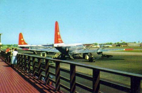 Boeing Stratocruisers at Minneapolis Airport, 1957