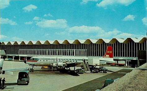 Scene at Minneapolis St. Paul International Airport, 1960's