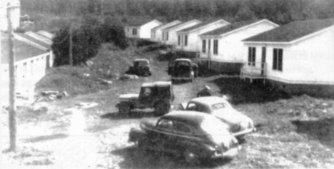 Circa 1946 "Pleasant view" rooming houses near plant. Note plant in upper left.