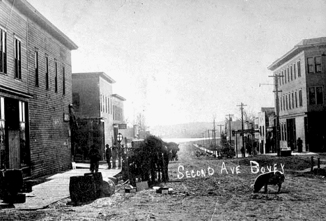 Second Avenue in Bovey Minnesota in 1903
