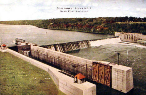 Government Locks #1, near Fort Snelling, 1900's