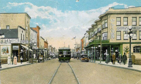 Third Avenue in Hibbing Minnesota looking north, 1917