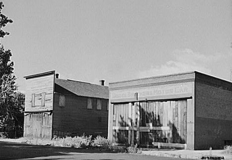 Abandoned buildings in North Hibbing. In 1919 when ore was found to lie under the town site most of the town was moved by log haulers, building by building, to its present site. 