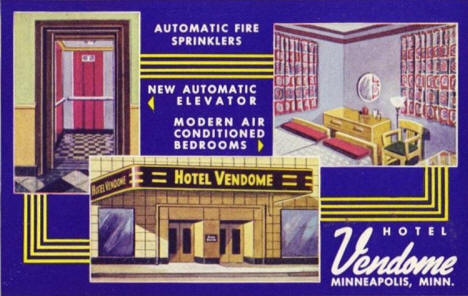 Hotel Vendome, Minneapolis Minnesota, 1940's