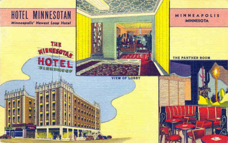 Hotel Minnesotan, Minneapolis Minnesota, 1940's