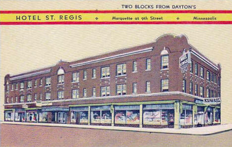 Hotel St. Regis, Minneapolis Minnesota, 1940's