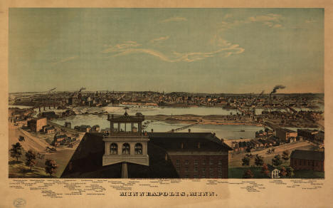 View of Minneapolis Minnesota, 1874