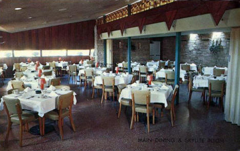 Main Dining Room and Skylite Room, Worwa's Cafe, 2300 University Avenue NE, Minneapolis Minnesota, 1950's