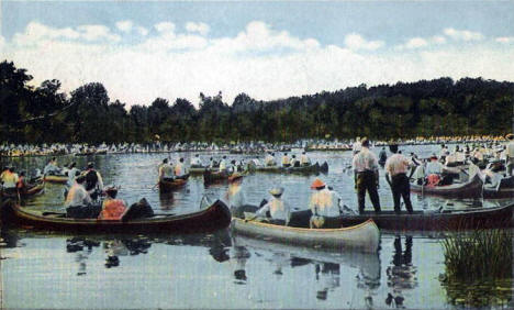 Canoeing on Lake of the Isles, Minneapolis Minnesota, 1921