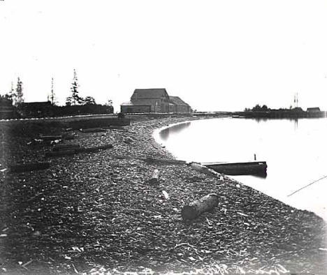 Shoreline at Grand Marais harbor.
