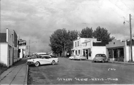 Street Scene, Nevis Minnesota, 1958