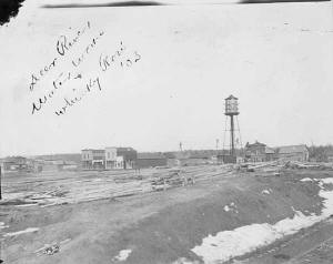 Deer River Water Tower and Whiskey Row - 1903