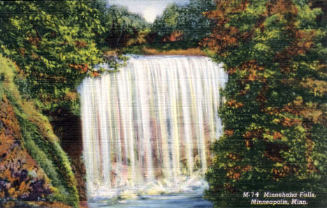 Minnehaha Falls, Minneapolis Minnesota, 1938