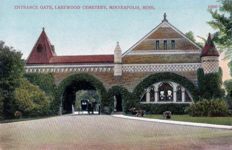 Entrance Gate, Lakewood Cemetery, Minneapolis Minnesota, 1910's